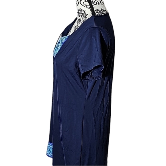 Lands end sz small navy blue tassel tie cover up shift dress sz 6-8 - Picture 4 of 8